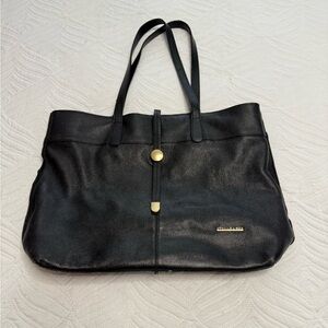 Stella & Max Women’s Black Leather Tote Bag.